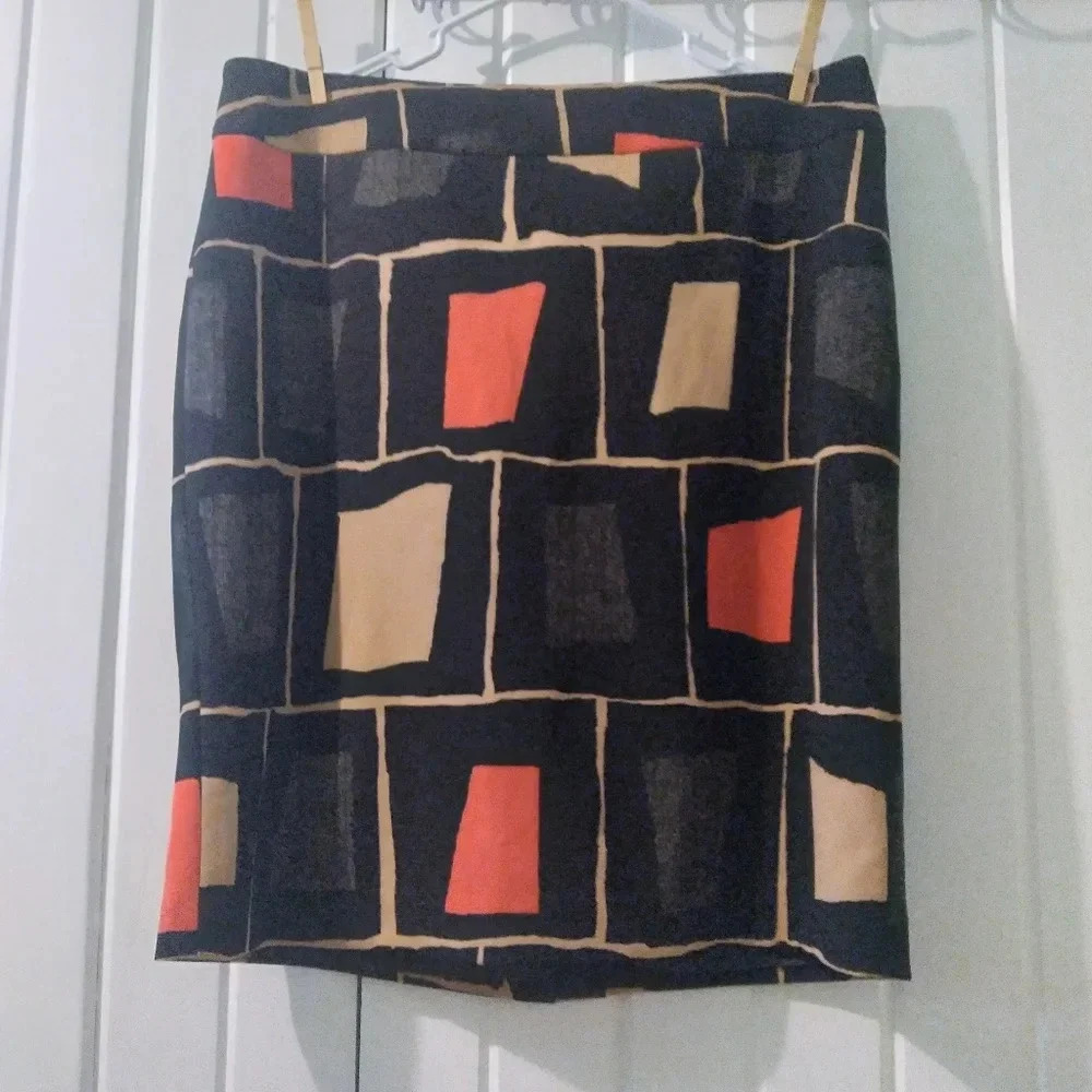 Nine west midi geometric skirt-16 like new